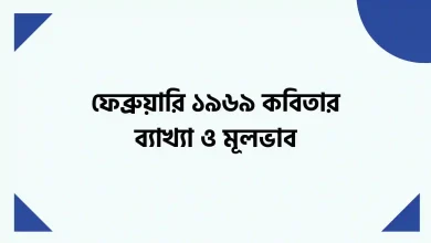 ফেব্রুয়ারি ১৯৬৯ কবিতার ব্যাখ্যা ও মূলভাব