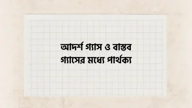 আদর্শ গ্যাস ও বাস্তব গ্যাসের মধ্যে পার্থক্য